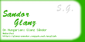 sandor glanz business card