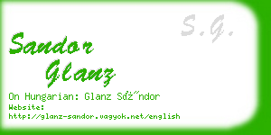 sandor glanz business card